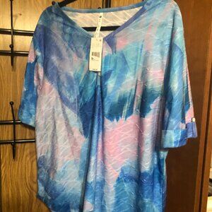 Size 1X Multi-Colored Top